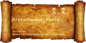 Kretschmayer Kevin névjegykártya